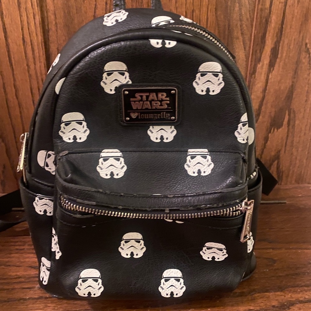 Loungefly Star Wars Stormtrooper Allover Print‎ Mini Backpack Disney Skywalker